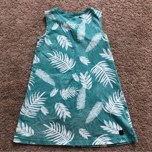 Tea Collection Wrap Neck Palm Dress Girls 5 Sleeveless Green - Picture 7 of 8